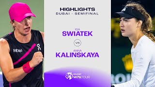 Iga Swiatek vs Anna Kalinskaya  2024 Dubai Semifinal  WTA Match Highlights [upl. by Llerref]