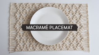 Making a Macramé Placemat [upl. by Hadden701]