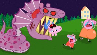 Zombie Apocalypse Snake Giant Zombies appear in Peppas house🧟 ♀️ Peppa Pig Funny Animation [upl. by Lorens237]