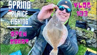 Sea Fishing Uk  Spring Plaice Fishing  Open Coast Special  Vlog103 [upl. by Raynah]