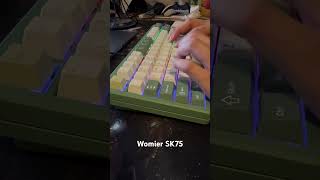 Womier SK75 Typing Sound  Womier POM Mint BlizzardTaro Switches [upl. by Boak]