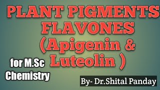 Plant pigments flavones Apigenin and Luteolinfor MSc chemistry students [upl. by Bandler]