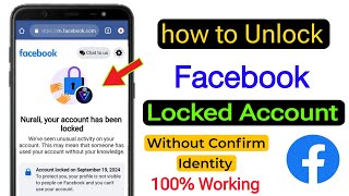 how to unlock facebook locked account without Identity  locked facebook confirm identity problem [upl. by Shippee134]