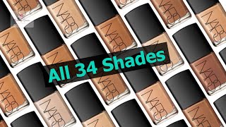 Shades of NARS Sheer Glow Foundation for All Skin Tones 2022 [upl. by Rowena]