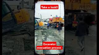 Evacuation truck excavator shorts fyp shortvideo [upl. by Nyrehtak]