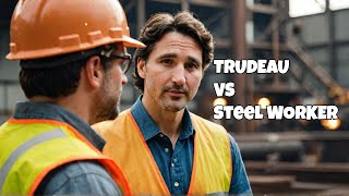 Trudeau’s Awkward Confrontation with Angry Steel Worker [upl. by Aleekahs526]