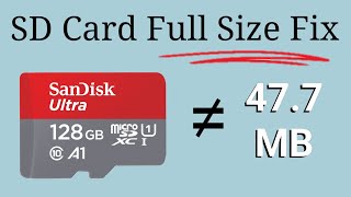 Not Showing Full Capacity SD Card Fix Windows [upl. by Eet]