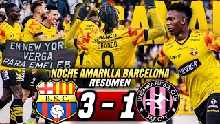 QUE EQUIPAZO LA GRAN NOCHE AMARILLA de BARCELONA SC 2024 RESUMEN BARCELONA 3 VS UNISAMBA 1 EEUU [upl. by Pavkovic]