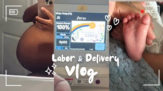 Birth vlog Labor amp Delivery induced at 40 weeks [upl. by Anihsat144]