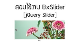 สอนใช้งาน BxSlider สวย  ใช้งานง่าย jQuery Slider [upl. by Holman]