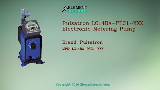 Pulsatron LC14BAPTC1XXX Electronic Metering Pump [upl. by Liebermann144]