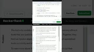 Hackerrank  Python  itertools  iterables and iterators codingchallenge coding [upl. by Rodd510]