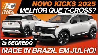 SEGREDONOVO NISSAN KICKS CHEGA ATÉ JULHO DE 2025 SERÁ O MELHOR DO MERCADO NOVOS DESIGN E INTERIOR [upl. by Dombrowski]