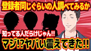 自分の登録者数と同じぐらいの有名人を検索して震える社築【にじさんじ切り抜き】 [upl. by Hiasi813]