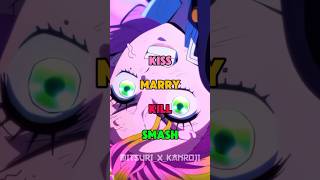 Kiss Marry Kill Smash❣️demonslayerknyanimefypshorts [upl. by Maxine]