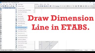 Draw Dimension Line In ETABS [upl. by Rafaelle]