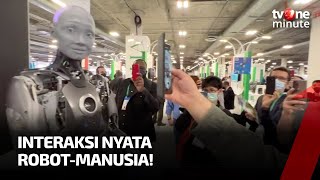 Inilah Ameca Robot Humanoid Tercanggih yang Mampu Interaksi dengan Pengunjung  tvOne Minute [upl. by Regni721]