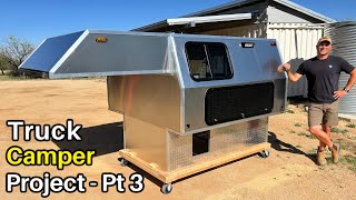 DIY Truck Camper Build  Part 3 Aluminum Windows Access Doors [upl. by Nahshon]