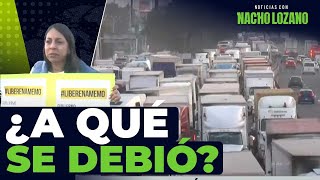 Bloqueo en la carretera MéxicoQuerétaro provocó una fila de autos de hasta 10 km  Nacho Lozano [upl. by Annaul]