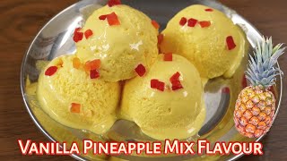 Vanilla Ice Cream Recipe  Vanilla Pineapple Flavour Ice Cream  How to Make Vanilla Ice Cream [upl. by Rochemont]