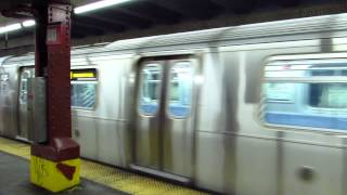 Chambers St amp Brooklyn Bound M Trains via J Line At Bowery Station [upl. by Sicard271]