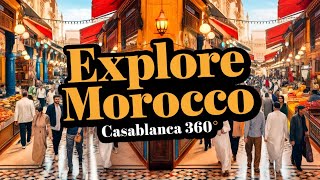 Casablanca in Stunning 8K  A 360° Cinematic Experience [upl. by Debarath733]