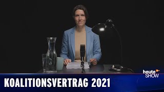 Der ganze AmpelKoalitionsvertrag am Stück gelesen von Birte Schneider  heuteshow [upl. by Oigroig]