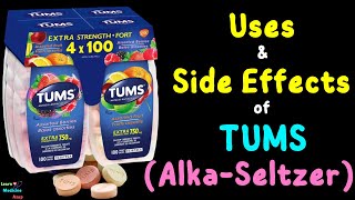 Tums Tablets Calcium Carbonate – Side Effects Uses Mechanism of Action Dosage Warnings [upl. by Corin437]