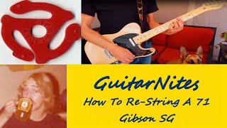 How To ReString A 71 Gibson SG Pro with Bigsby Vibrato Tailpiece  HD [upl. by Aerdnek]