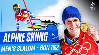 Alpine Skiing  Mens Slalom  Run 1amp2  Full Replay  Beijing2022 [upl. by Caswell]