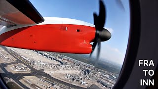 TRIPREPORT AUSTRIAN AIRLINES DASH 8 Q400 OELGK FRANKFURT TO INNSBRUCK [upl. by Yaya]