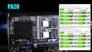 PA20 Dual M2 PCIe NVMe SSD Adapter  PCIe Bifurcation and None PCIe Bifurcation motherboard [upl. by Enillebyam291]