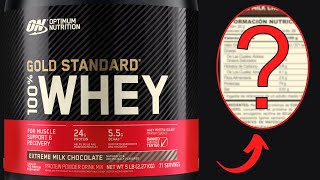 🔎Esto ESCONDE la MEJOR PROTEÍNA 🚫100 Whey GOLD STANDARD Optimum Nutrition 🔬✅ [upl. by Inoek632]