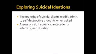 Suicide and Risk Assessment in Counseling [upl. by Turoff]