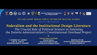 Federalism and the Institutional Design Literature [upl. by Essenaj]