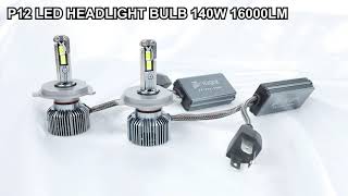 Mew Led Bulb Prilight P12 Led Headlight 140W 16000LM Super Bright [upl. by Inalaek232]