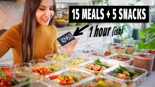 Healthy Weight Loss Meal Prep  Done in 1 Hour [upl. by Ker]