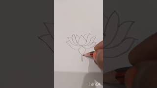 Easy Waterlily s Drawing 🙏💐 [upl. by Aennyl]