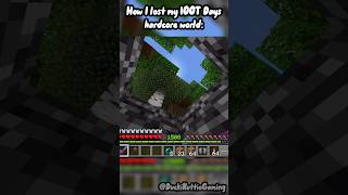 How I lost my 100T days hardcore world minecraft meme minecraftmeme short [upl. by Aihsenad]