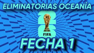 🛑SORTEO ELIMINATORIAS OCEANIA MUNDIAL 2026 🏆1°FECHA⚽ [upl. by Delisle]