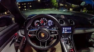 2024 Porsche 718 Boxster Style Edition  POV Night Drive Binaural Audio [upl. by Hachman]