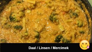 Rote Linsen mit Brokkoli  Linsen sind ein tolles veganes Gericht Linseneintopf  Dal [upl. by Javier147]