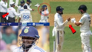 Rohit Virat Came to Support Sarfaraz Khan When Daryl Mitchell Complain to Umpire  IND vs NZ 3rd [upl. by Abbot]