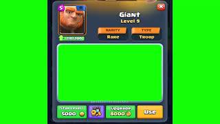 Clash Royale cards greenscreen GIANT [upl. by Huai]