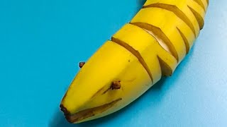 SATISFYING BANANA CUTTINGBIG SNAKE BANANA CREATION satisfyinglivestream [upl. by Ekaj]