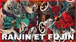 Raijin et Fujin  Dieux de la foudre⚡️et du vent 💨 Dieux mythologie japonaise [upl. by Yroj]