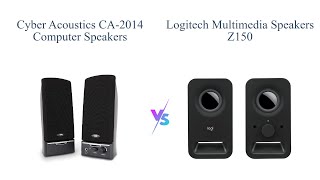 Cyber Acoustics CA2014 vs Logitech Z150 Computer Speakers Comparison 🎧🔊 [upl. by Keare]