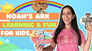 Noah’s Ark  Bible Story For Kids  Fun and Interactive Christian Learning For Children [upl. by Akamaozu199]