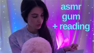 ASMR Gum Chewing and Reading to You 📚😌 [upl. by Nuoras71]