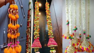 🥰Door hanging design🤗Diwali Decoration idea at home 😘 Weste material reuse ieda [upl. by Llevram]